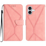Stitching Embossed Leather Phone Case, For iPhone 17e / 16e, For iPhone 17 Pro Max, For iPhone 17 Pro, For iPhone 17, For iPhone Air, For iPhone 16 Pro Max, For iPhone 16 Pro, For iPhone 16 Plus
