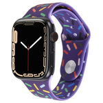 Rainbow Raindrops Silicone Watch Band, For Apple Watch 5 44mm, For Apple Watch 5 40mm, For Apple Watch 4 44mm, For Apple Watch 4 40mm