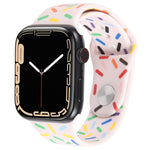 Rainbow Raindrops Silicone Watch Band, For Apple Watch 3 38mm, For Apple Watch 3 42mm, For Apple Watch 2 42mm, For Apple Watch 2 38mm