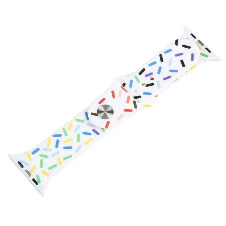 Rainbow Raindrops Silicone Watch Band, For Apple Watch 42mm, For Apple Watch 38mm
