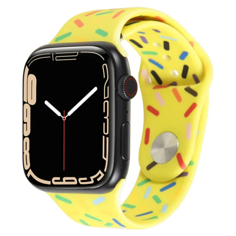 Rainbow Raindrops Silicone Watch Band, For Apple Watch 42mm, For Apple Watch 38mm