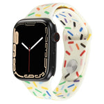 Rainbow Raindrops Silicone Watch Band, For Apple Watch 42mm, For Apple Watch 38mm
