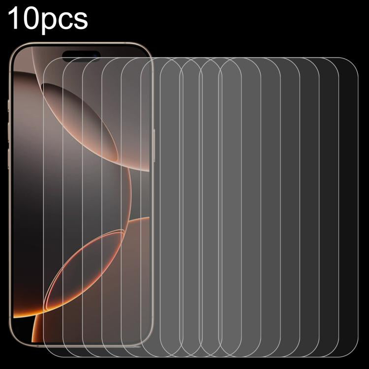 10pcs 0.26mm 9H 2.5D High Aluminum Tempered Glass Film, For iPhone 17 Pro Max, For iPhone 17 Pro / 17, For iPhone Air, For iPhone 16 Pro Max, For iPhone 16 Pro, For iPhone 16 Plus, For iPhone 16, For iPhone 15 Plus / 15 Pro Max, For iPhone 15 / 15 Pro
