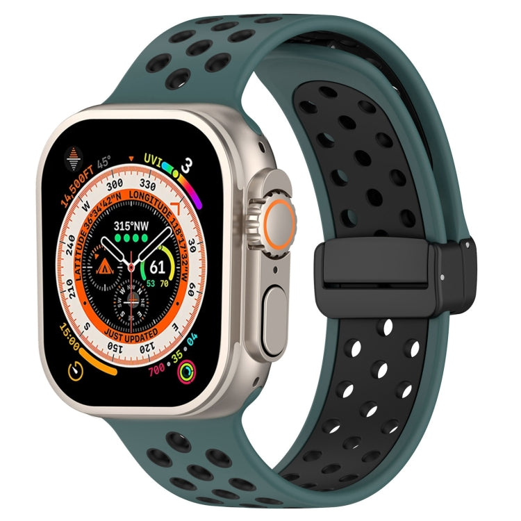 Magnetic Buckle Silicone Watch Band, For Apple Watch Ultra 49mm, For Apple Watch SE 2023 44mm, For Apple Watch SE 2023 40mm