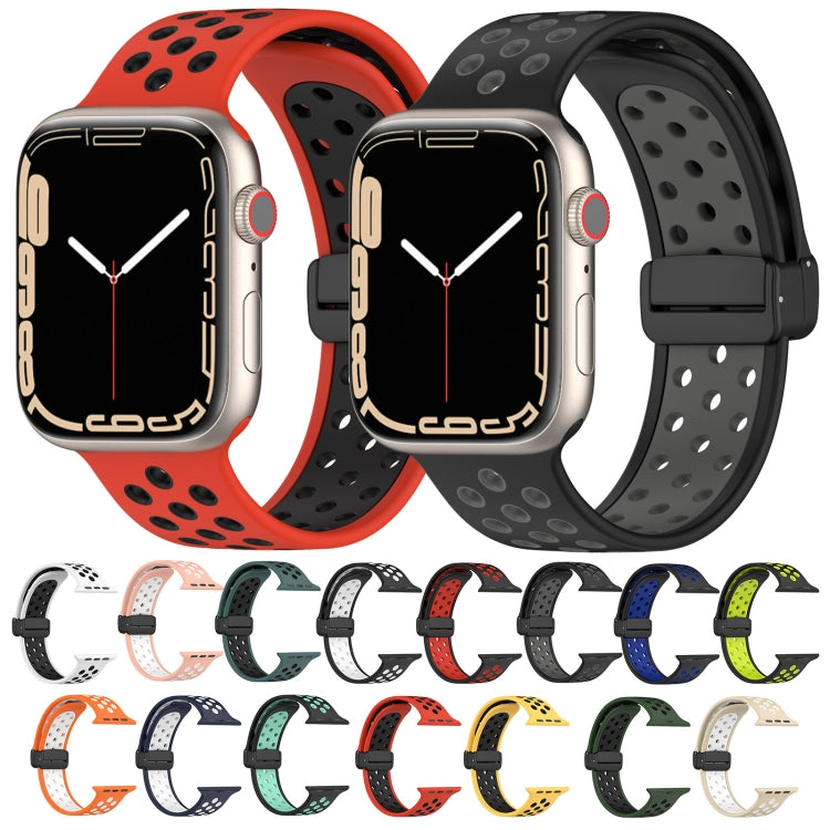 Magnetic Buckle Silicone Watch Band, For Apple Watch Ultra 49mm, For Apple Watch SE 2023 44mm, For Apple Watch SE 2023 40mm
