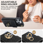 Rhombic Texture Card Bag Phone Case with Long Lanyard, For iPhone 14 Pro Max, For iPhone 13 Pro Max, For iPhone 13 Pro, For iPhone 13, For iPhone 12 / 12 Pro, For iPhone 12 Pro Max