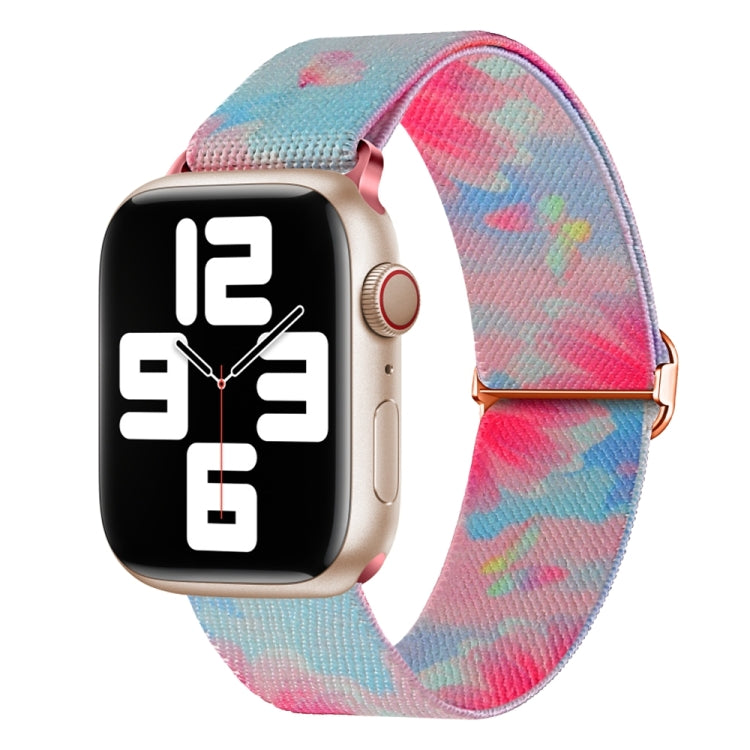 Painted Pattern Nylon Replacement Watch Band, For Apple Watch SE 2023 44mm, For Apple Watch Ultra 49mm, For Apple Watch SE 2023 40mm, For Apple Watch 8 41mm, For Apple Watch 8 45mm, For Apple Watch Ultra 2 49mm