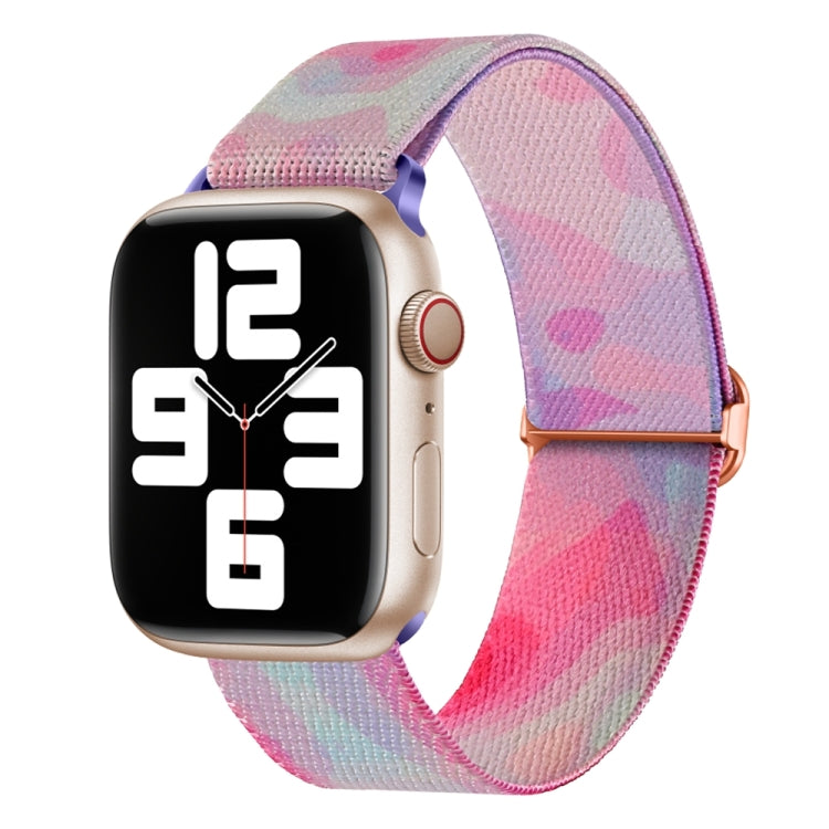 Painted Pattern Nylon Replacement Watch Band, For Apple Watch SE 2023 44mm, For Apple Watch Ultra 49mm, For Apple Watch SE 2023 40mm, For Apple Watch 8 41mm, For Apple Watch 8 45mm, For Apple Watch Ultra 2 49mm