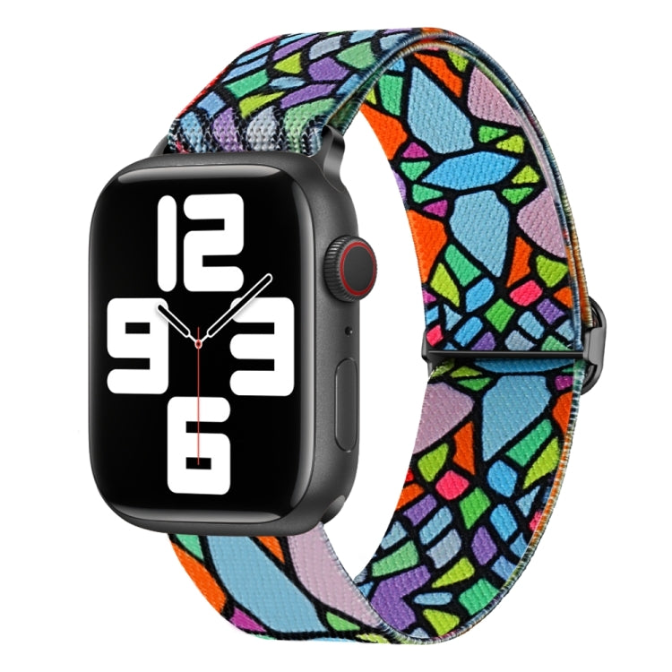 Painted Pattern Nylon Replacement Watch Band, For Apple Watch SE 2023 44mm, For Apple Watch Ultra 49mm, For Apple Watch SE 2023 40mm, For Apple Watch 8 41mm, For Apple Watch 8 45mm, For Apple Watch Ultra 2 49mm