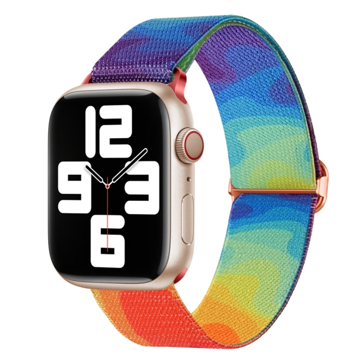 Painted Pattern Nylon Replacement Watch Band, For Apple Watch SE 2023 44mm, For Apple Watch Ultra 49mm, For Apple Watch SE 2023 40mm, For Apple Watch 8 41mm, For Apple Watch 8 45mm, For Apple Watch Ultra 2 49mm