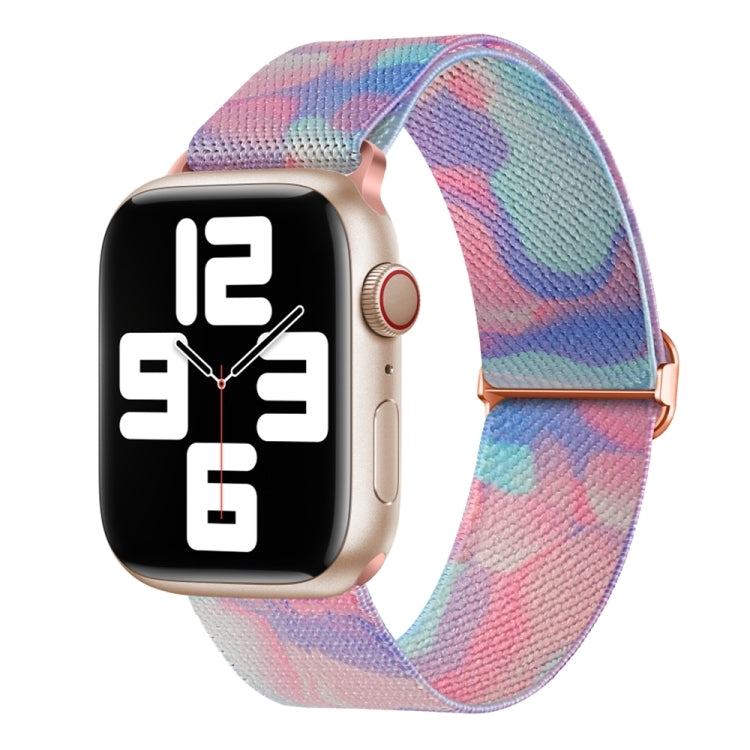 Painted Pattern Nylon Replacement Watch Band, For Apple Watch SE 2023 44mm, For Apple Watch Ultra 49mm, For Apple Watch SE 2023 40mm, For Apple Watch 8 41mm, For Apple Watch 8 45mm, For Apple Watch Ultra 2 49mm