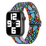 Painted Pattern Nylon Replacement Watch Band, For Apple Watch 9 45mm, For Apple Watch SE 2022 40mm, For Apple Watch 9 41mm, For Apple Watch SE 2022 44mm, For Apple Watch 7 41mm, For Apple Watch 7 45mm