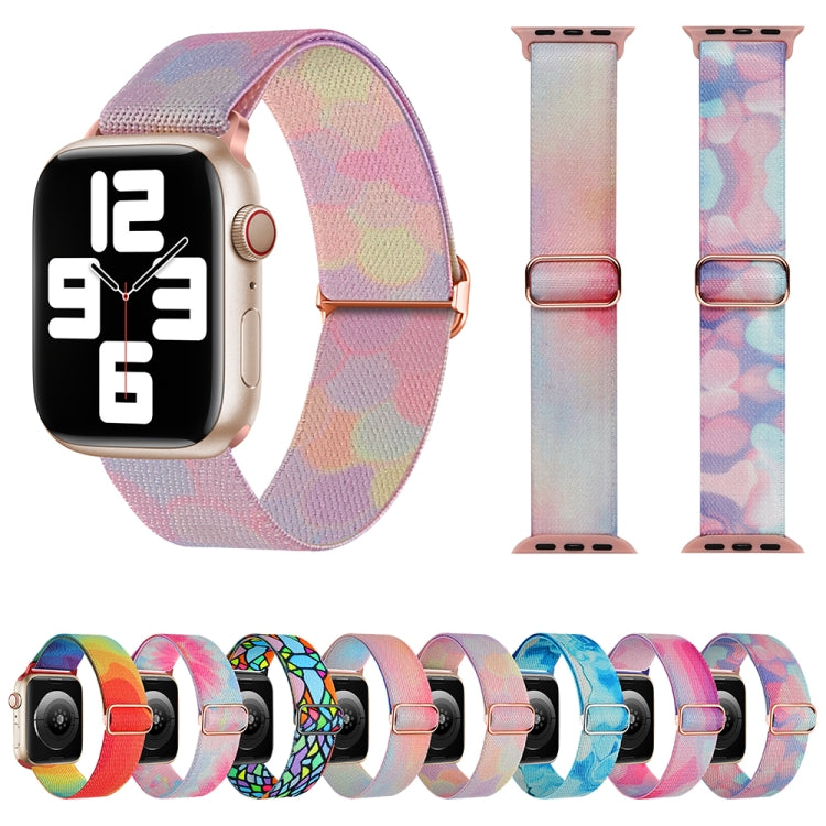 Painted Pattern Nylon Replacement Watch Band, For Apple Watch SE 2023 44mm, For Apple Watch Ultra 49mm, For Apple Watch SE 2023 40mm, For Apple Watch 8 41mm, For Apple Watch 8 45mm, For Apple Watch Ultra 2 49mm