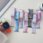 Painted Pattern Nylon Replacement Watch Band, For Apple Watch SE 40mm, For Apple Watch SE 44mm, For Apple Watch 6 40mm, For Apple Watch 6 44mm, For Apple Watch 5 44mm, For Apple Watch 5 40mm