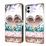 Crystal 3D Shockproof Protective Leather Phone Case, For iPhone 11 Pro Max, For iPhone 11