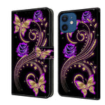 Crystal 3D Shockproof Protective Leather Phone Case, For iPhone 12 mini / 13 mini, For iPhone 12 / 12 Pro