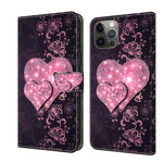 Crystal 3D Shockproof Protective Leather Phone Case, For iPhone 12 mini / 13 mini, For iPhone 12 / 12 Pro