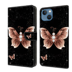 Crystal 3D Shockproof Protective Leather Phone Case, For iPhone 15 Pro, For iPhone 13 / 14