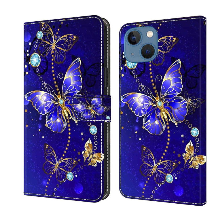 Crystal 3D Shockproof Protective Leather Phone Case, For iPhone 15 Pro, For iPhone 13 / 14