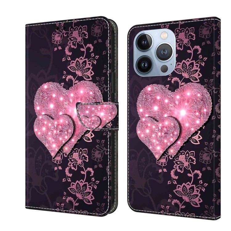 Crystal 3D Shockproof Protective Leather Phone Case, For iPhone 12 Pro Max / 13 Pro Max, For iPhone 13 Pro