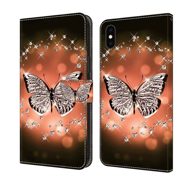 Crystal 3D Shockproof Protective Leather Phone Case, For iPhone XR, For iPhone XS Max