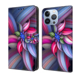 Crystal 3D Shockproof Protective Leather Phone Case, For iPhone 14 Plus, For iPhone 15 Pro Max