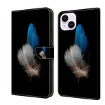 Crystal 3D Shockproof Protective Leather Phone Case, For iPhone 14 Pro, For iPhone 15 Plus