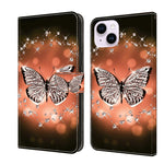 Crystal 3D Shockproof Protective Leather Phone Case, For iPhone 14 Pro, For iPhone 15 Plus