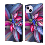 Crystal 3D Shockproof Protective Leather Phone Case, For iPhone 14 Pro, For iPhone 15 Plus