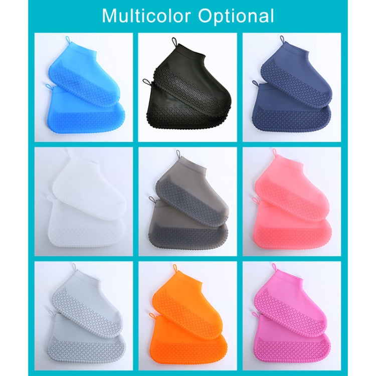 Silicone Non-slip Thickened Wear-resistant Waterproof Shoe Boots Cover, S, L, M