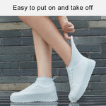 Silicone Non-slip Thickened Wear-resistant Waterproof Shoe Boots Cover, S, L, M