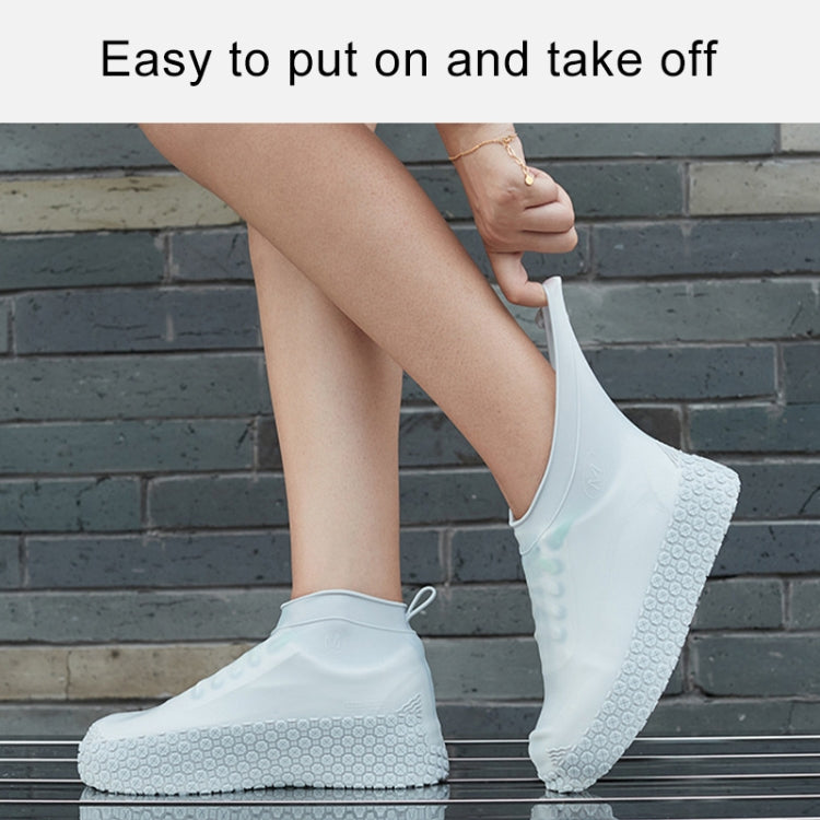 Silicone Non-slip Thickened Wear-resistant Waterproof Shoe Boots Cover, S, L, M