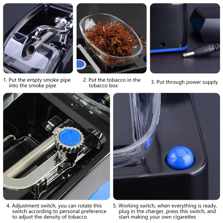 Automatic Electric Cigarette Rolling Machine Cigarette Injector Maker, Diameter: 6.5mm, EU Plug, US Plug