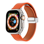 Magnetic Buckle Skin Feel Leather Watch Band, For Apple Watch SE 2023 44mm, For Apple Watch Ultra 49mm, For Apple Watch SE 2023 40mm, For Apple Watch SE 2022 40mm, For Apple Watch Serie 9 41mm, For Apple Watch SE 2022 44mm