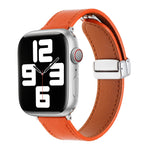 Magnetic Buckle Skin Feel Leather Watch Band, For Apple Watch Serie 8 41mm, For Apple Watch SE 40mm, For Apple Watch Serie 8 45mm, For Apple Watch SE 44mm, For Apple Watch Serie 7 41mm, For Apple Watch Serie 7 45mm