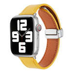 Magnetic Buckle Skin Feel Leather Watch Band, For Apple Watch Serie 8 41mm, For Apple Watch SE 40mm, For Apple Watch Serie 8 45mm, For Apple Watch SE 44mm, For Apple Watch Serie 7 41mm, For Apple Watch Serie 7 45mm