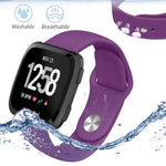 For Fitbit Versa 2 / Fitbit Versa / Fitbit Versa Lite Solid Color Silicone Replacement Strap Watchband, Size:L