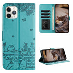 Cat Embossing Pattern Leather Phone Case with Lanyard, For iPhone 11 Pro, For iPhone XS Max, For iPhone X, For iPhone 7 Plus / 8 Plus