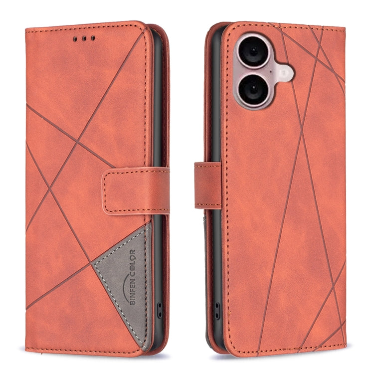 Magnetic Buckle Rhombus Texture Leather Phone Case, For iPhone 17 Pro Max, For iPhone 17 Pro, For iPhone 17, For iPhone Air, For iPhone 16 Pro Max, For iPhone 16 Pro, For iPhone 16 Plus, For iPhone 16