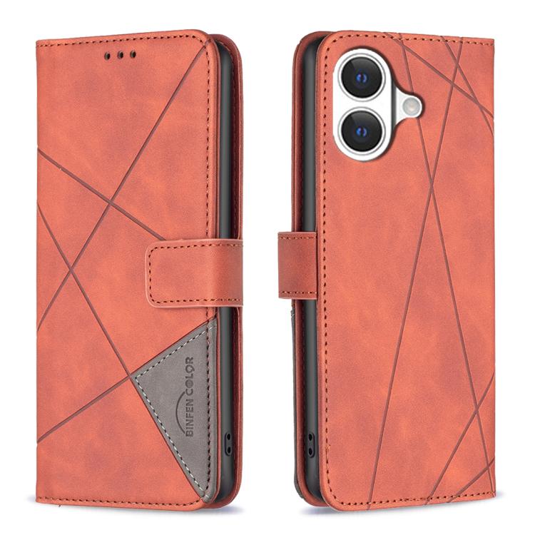 Magnetic Buckle Rhombus Texture Leather Phone Case, For iPhone 18 Pro/17 Pro, For iPhone 18 Pro Max/17 Pro Max, For iPhone 17, For iPhone 17 Air, For iPhone 16 Pro Max, For iPhone 16 Pro, For iPhone 16 Plus, For iPhone 16