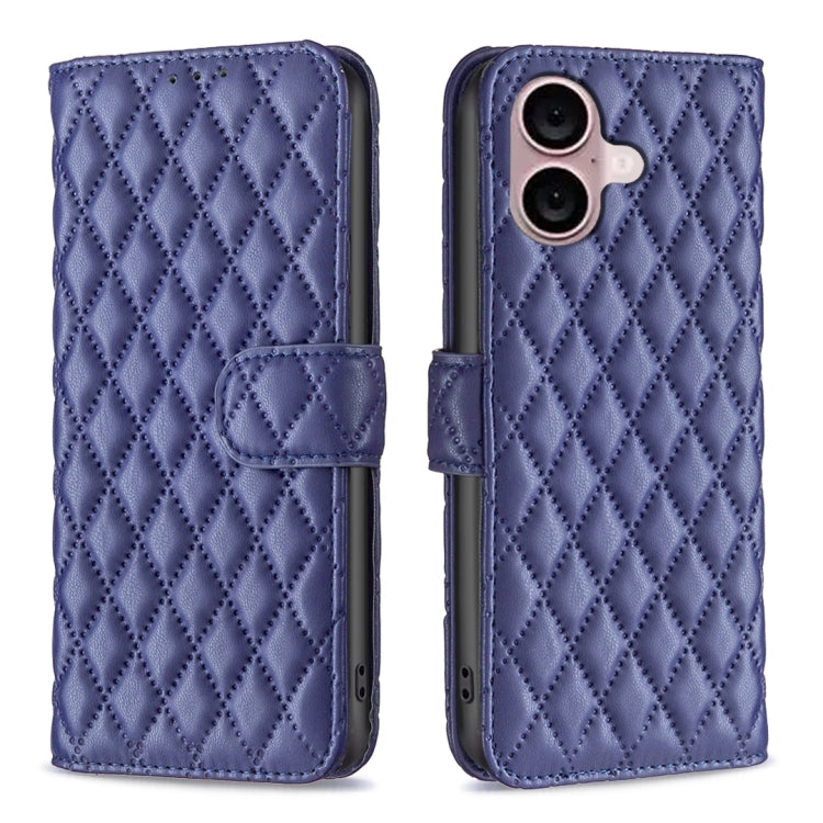 Diamond Lattice Wallet Flip Leather Phone Case, For iPhone 17e / 16e, For iPhone 17 Pro Max, For iPhone 17 Pro, For iPhone 17, For iPhone Air, For iPhone 16 Pro Max, For iPhone 16 Pro, For iPhone 16 Plus