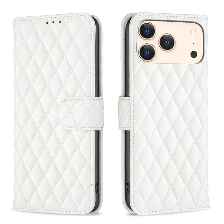 Diamond Lattice Wallet Flip Leather Phone Case, For iPhone 18 Pro/17 Pro, For iPhone 18 Pro Max/17 Pro Max, For iPhone 17e / 16e, For iPhone 17, For iPhone Air, For iPhone 16 Pro Max, For iPhone 16 Pro, For iPhone 16 Plus