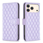 Diamond Lattice Wallet Flip Leather Phone Case, For iPhone 18 Pro/17 Pro, For iPhone 18 Pro Max/17 Pro Max, For iPhone 17e / 16e, For iPhone 17, For iPhone Air, For iPhone 16 Pro Max, For iPhone 16 Pro, For iPhone 16 Plus