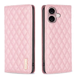 Diamond Lattice Magnetic Leather Flip Phone Case, For iPhone 17 Pro Max, For iPhone 17 Pro, For iPhone 17, For iPhone Air, For iPhone 16 Pro Max, For iPhone 16 Pro, For iPhone 16 Plus, For iPhone 16