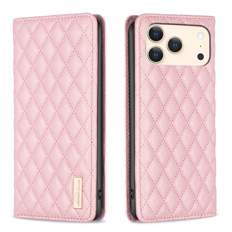 Diamond Lattice Magnetic Leather Flip Phone Case, For iPhone 17 Pro Max, For iPhone 17 Pro, For iPhone 17, For iPhone Air, For iPhone 16 Pro Max, For iPhone 16 Pro, For iPhone 16 Plus, For iPhone 16