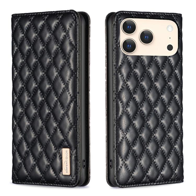 Diamond Lattice Magnetic Leather Flip Phone Case, For iPhone 18 Pro/17 Pro, For iPhone 18 Pro Max/17 Pro Max, For iPhone 17, For iPhone 17 Air, For iPhone 16 Pro Max, For iPhone 16 Pro, For iPhone 16 Plus, For iPhone 16