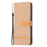 Color Block Denim Texture Leather Phone Case, For iPhone 15 Pro, For iPhone 15 Plus, For iPhone 15