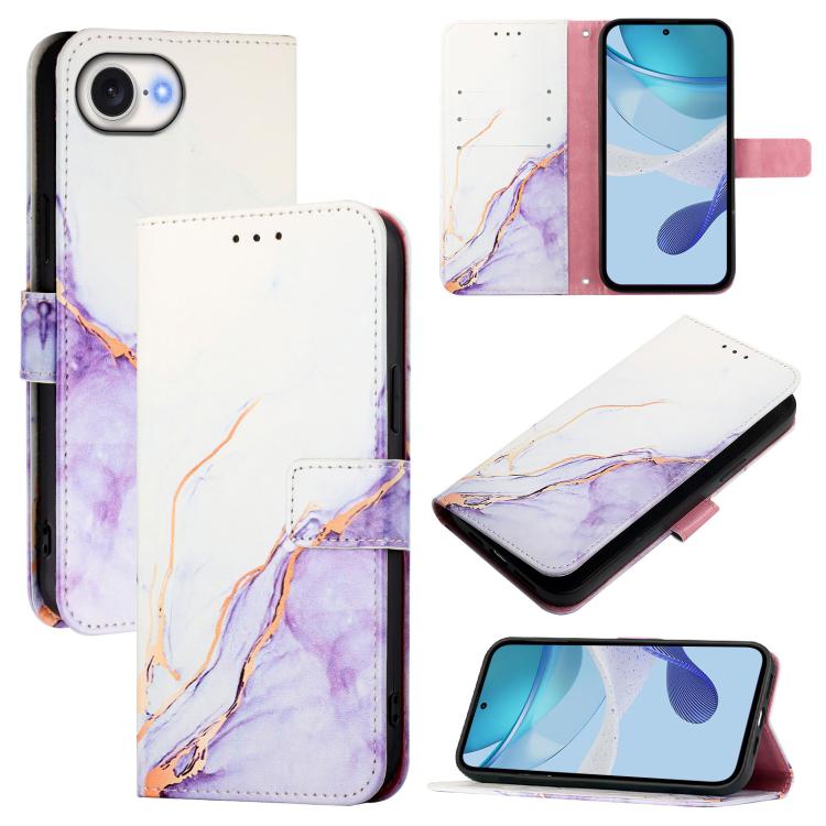 PT003 Marble Pattern Flip Leather Phone Case, For iPhone 17e / 16e, For iPhone 16 Pro Max, For iPhone 16 Pro, For iPhone 16 Plus, For iPhone 16, For iPhone 15 Pro Max, For iPhone 15 Pro, For iPhone 15 Plus, For iPhone 15