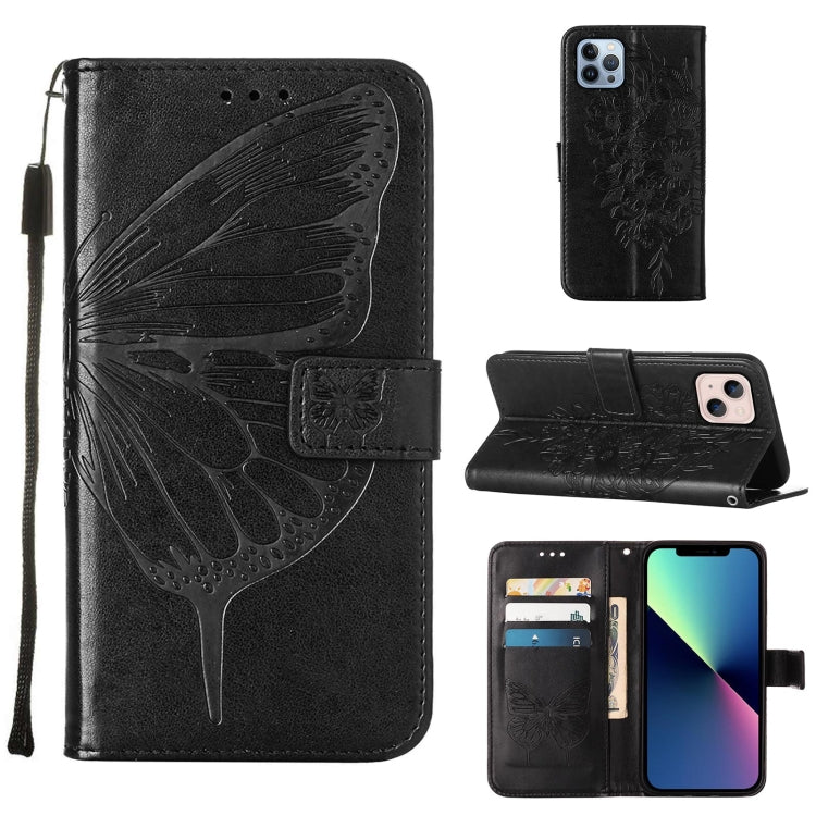 Embossed Butterfly Leather Phone Case, For iPhone 16 Pro, For iPhone 16 Plus, For iPhone 16, For iPhone 15 Pro Max, For iPhone 15 Pro, For iPhone 15 Plus