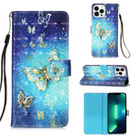 3D Painting Horizontal Flip Leather Phone Case, For iPhone 16 Pro, For iPhone 16 Plus, For iPhone 16, For iPhone 15 Pro Max, For iPhone 15 Pro, For iPhone 15 Plus